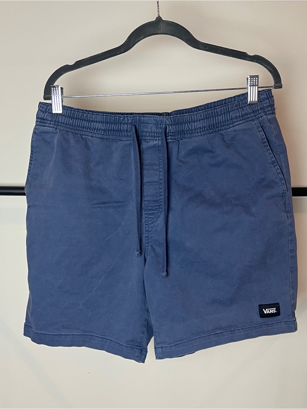 Vans Blue Elastic Waist Shorts Large Elastic Waist Utility Summer Lightweight
